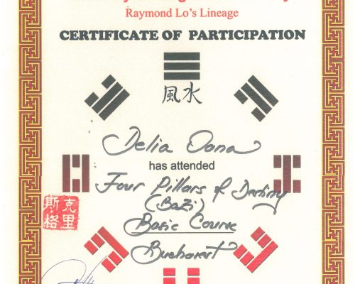 Diploma Feng Shui Delia Oana 1