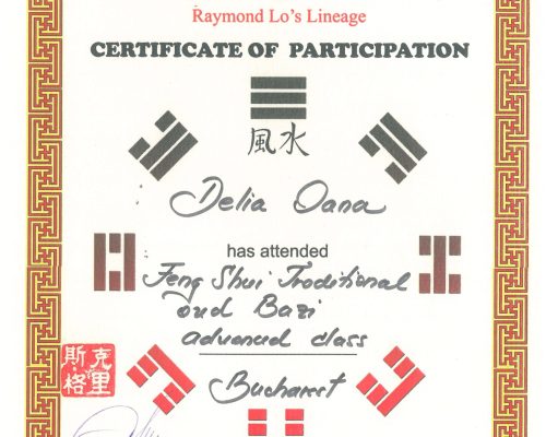 Diploma Feng Shui Delia Oana 2